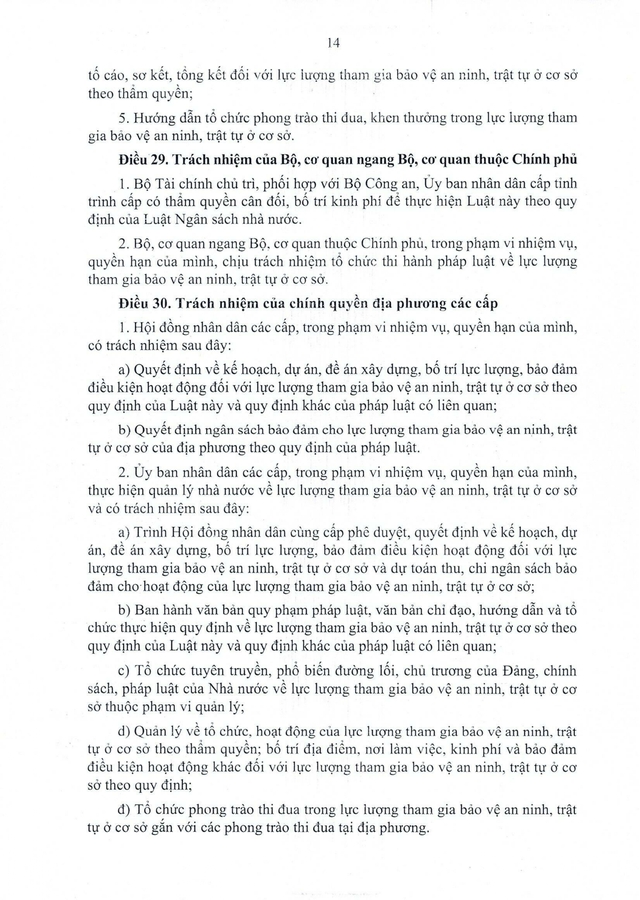 Văn bản hợp nhất 57/VBHN-VPQH: Luật Lực lượng tham gia bảo vệ an ninh, trật tự ở cơ sở- Ảnh 14. Văn bản hợp nhất 57/VBHN-VPQH: Luật Lực lượng tham gia bảo vệ an ninh, trật tự ở cơ sở- Ảnh 14.