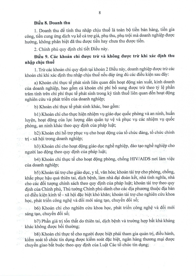 Văn bản hợp nhất số 61/VBHN-VPQH về Luật Thuế thu nhập Doanh nghiệp- Ảnh 8.