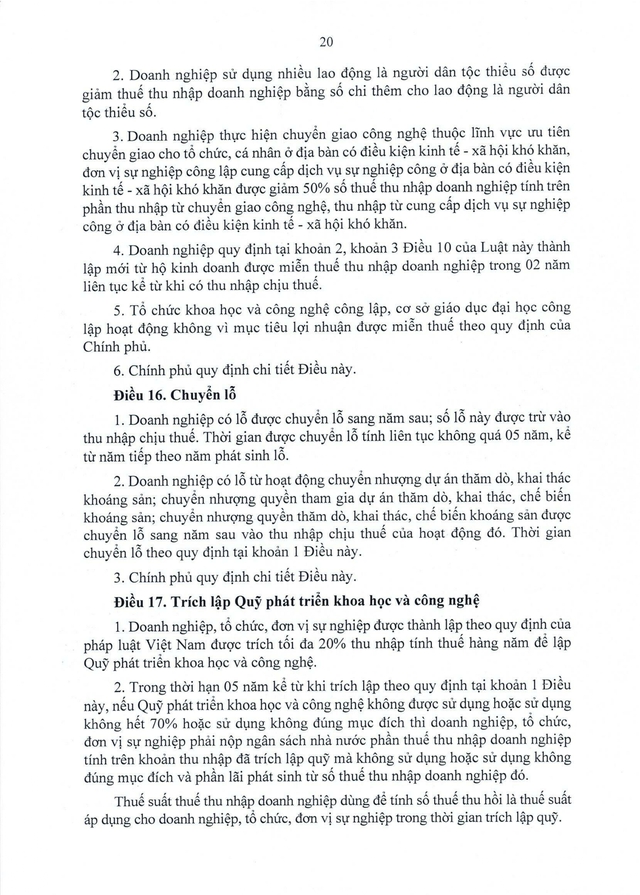Văn bản hợp nhất số 61/VBHN-VPQH về Luật Thuế thu nhập Doanh nghiệp- Ảnh 20.