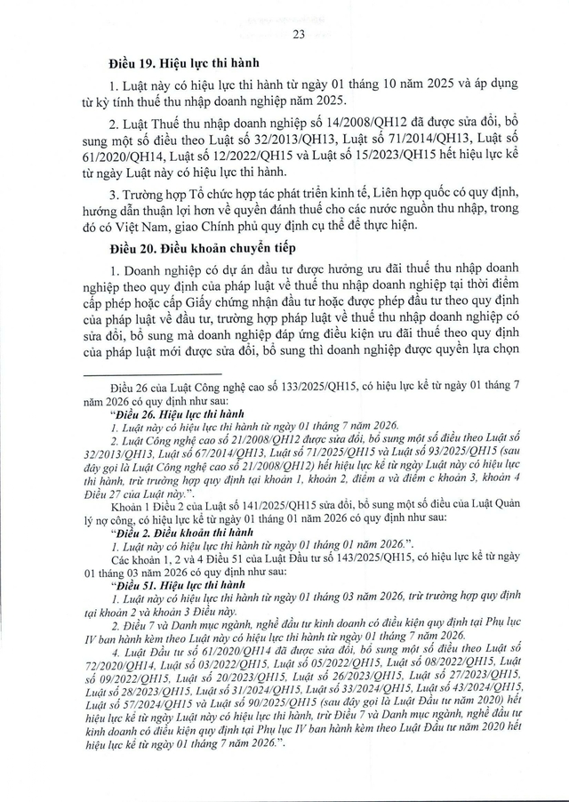 Văn bản hợp nhất số 61/VBHN-VPQH về Luật Thuế thu nhập Doanh nghiệp- Ảnh 23.