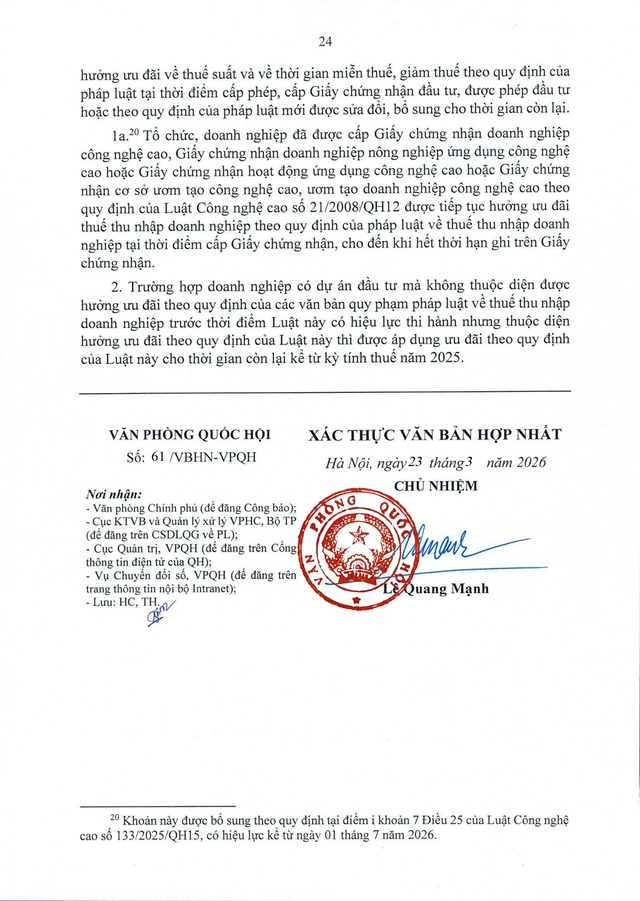 Văn bản hợp nhất số 61/VBHN-VPQH về Luật Thuế thu nhập Doanh nghiệp- Ảnh 24.