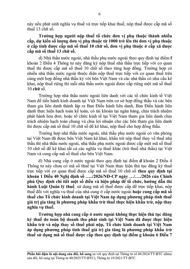 TOÀN VĂN: Dự thảo Thông tư về đăng ký thuế- Ảnh 6.