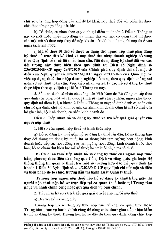 TOÀN VĂN: Dự thảo Thông tư về đăng ký thuế- Ảnh 8.