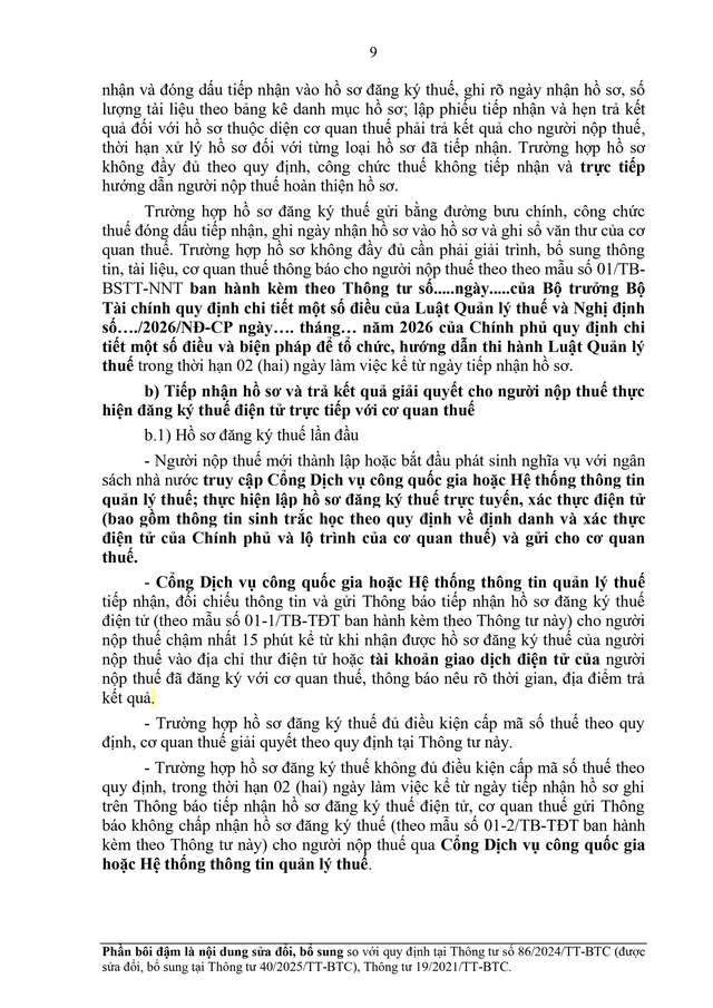TOÀN VĂN: Dự thảo Thông tư về đăng ký thuế- Ảnh 9.