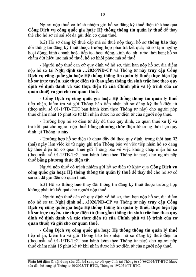 TOÀN VĂN: Dự thảo Thông tư về đăng ký thuế- Ảnh 10.