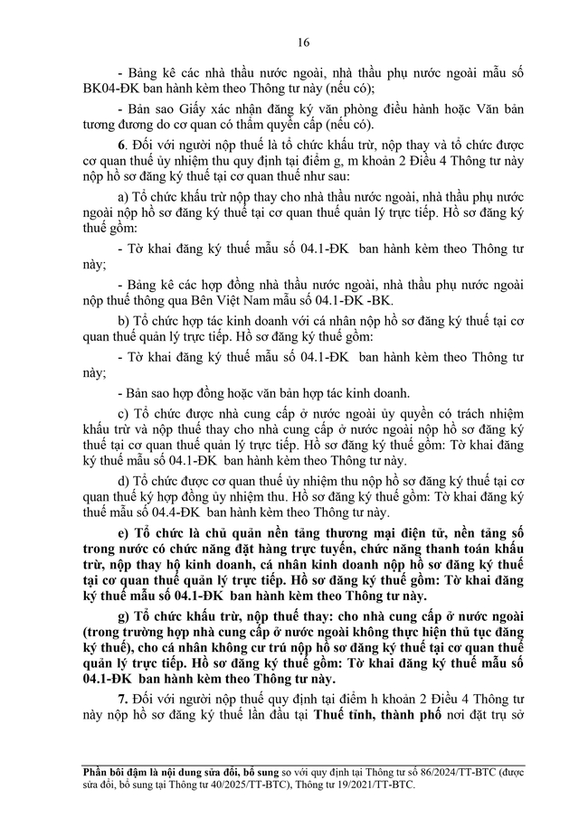 TOÀN VĂN: Dự thảo Thông tư về đăng ký thuế- Ảnh 16.