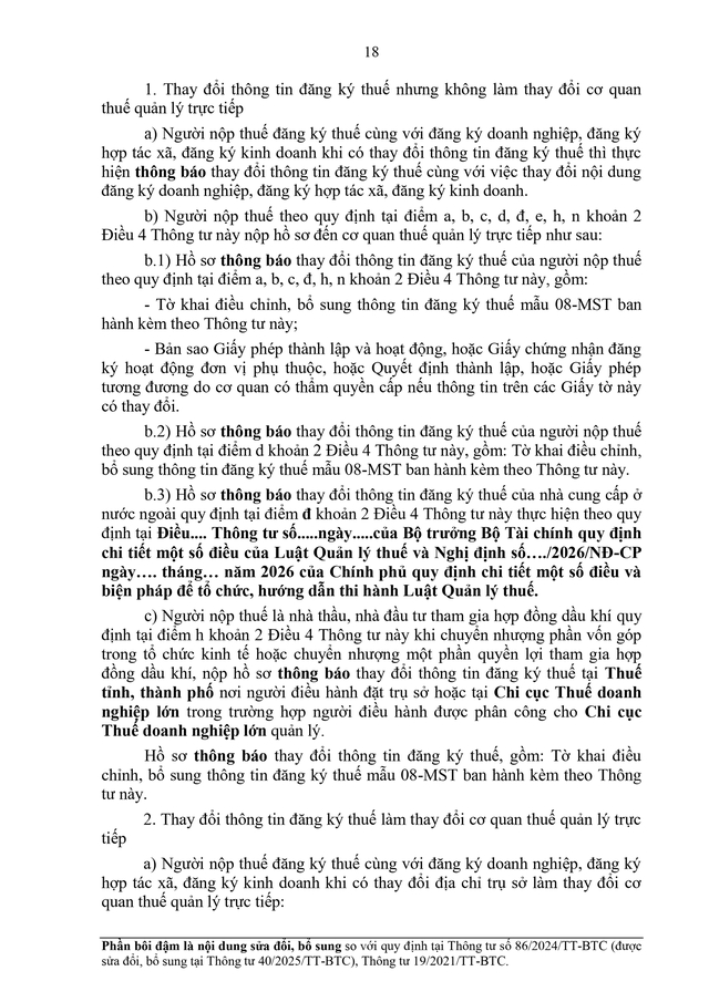 TOÀN VĂN: Dự thảo Thông tư về đăng ký thuế- Ảnh 18.