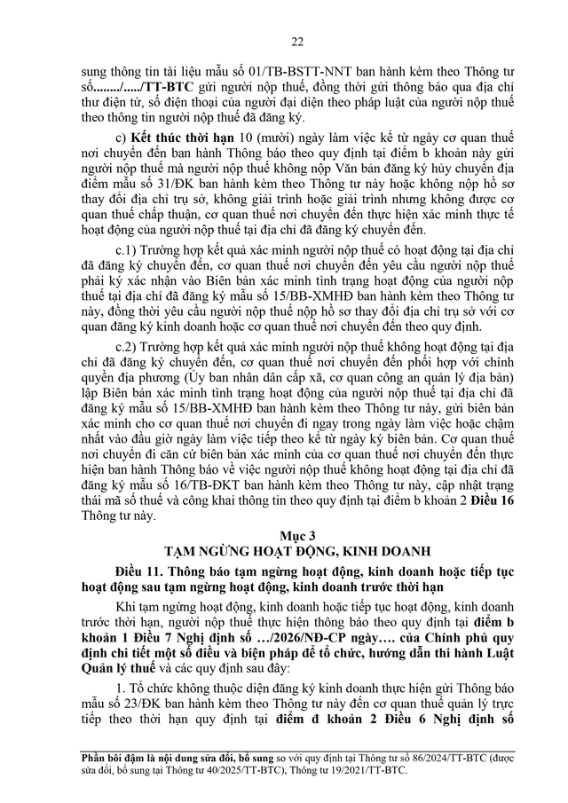 TOÀN VĂN: Dự thảo Thông tư về đăng ký thuế- Ảnh 22.