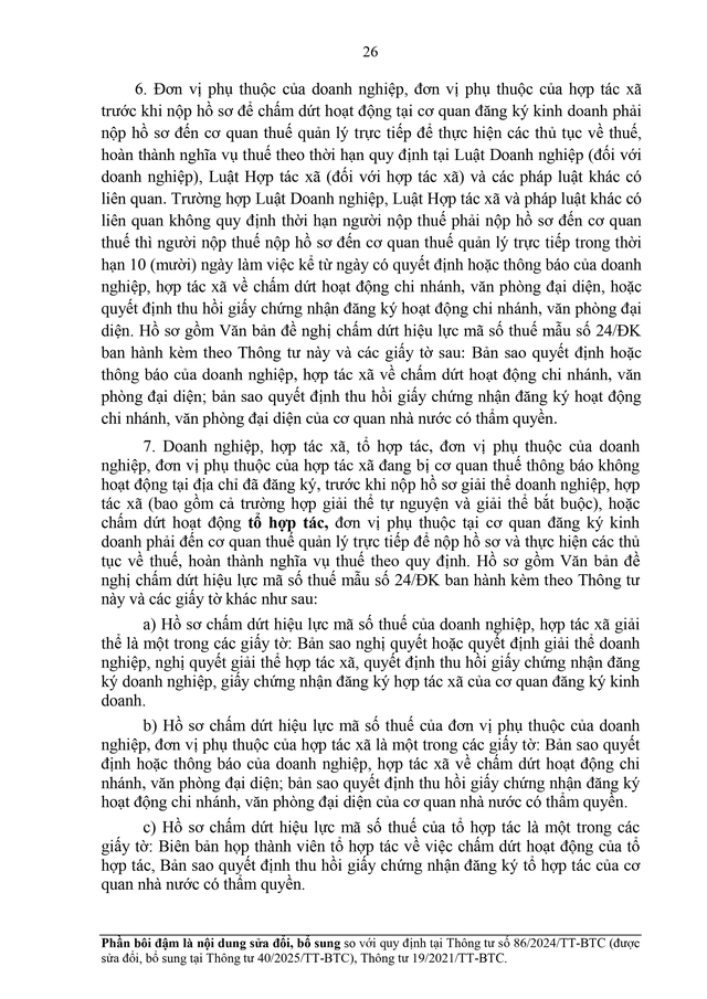 TOÀN VĂN: Dự thảo Thông tư về đăng ký thuế- Ảnh 26.
