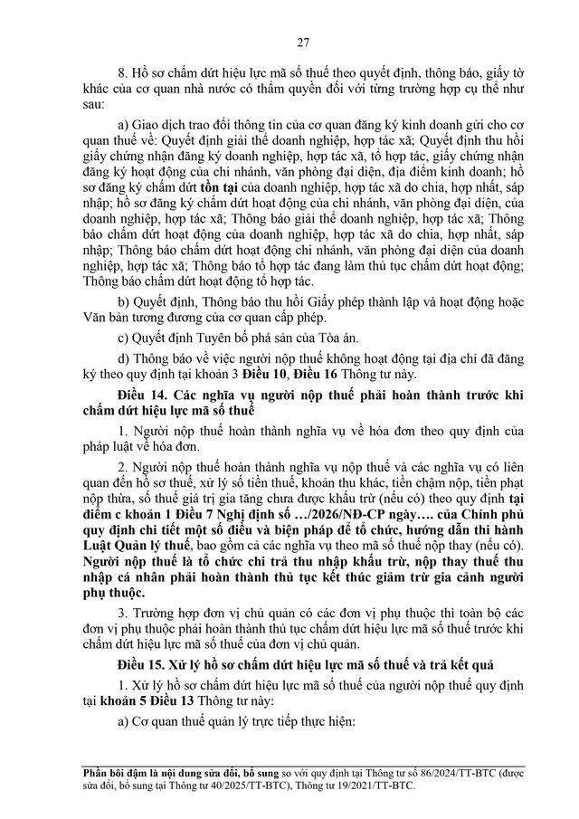 TOÀN VĂN: Dự thảo Thông tư về đăng ký thuế- Ảnh 27.