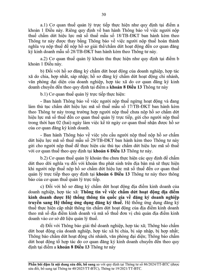 TOÀN VĂN: Dự thảo Thông tư về đăng ký thuế- Ảnh 30.
