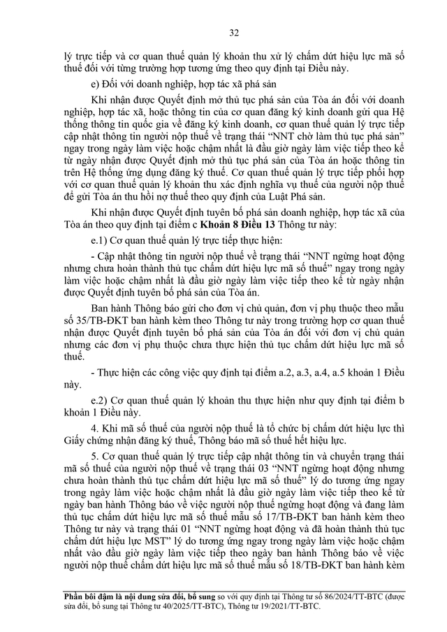 TOÀN VĂN: Dự thảo Thông tư về đăng ký thuế- Ảnh 32.