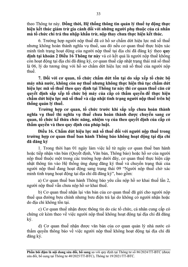 TOÀN VĂN: Dự thảo Thông tư về đăng ký thuế- Ảnh 33.