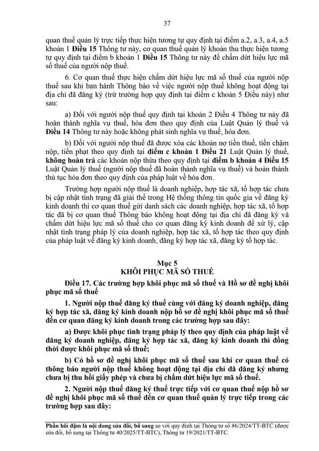 TOÀN VĂN: Dự thảo Thông tư về đăng ký thuế- Ảnh 37.