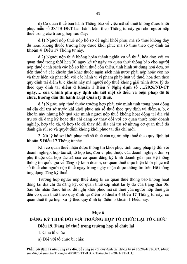TOÀN VĂN: Dự thảo Thông tư về đăng ký thuế- Ảnh 43.