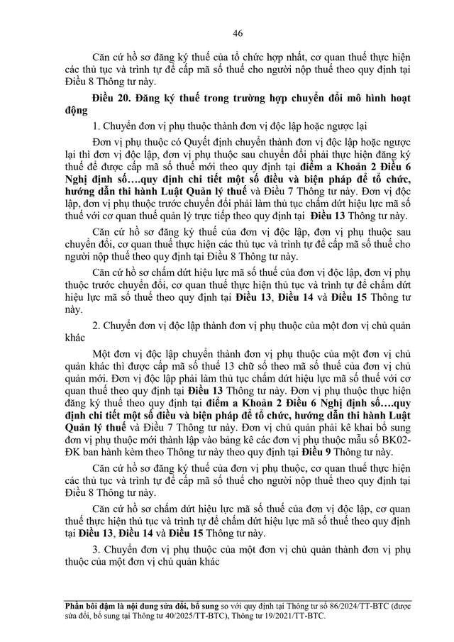 TOÀN VĂN: Dự thảo Thông tư về đăng ký thuế- Ảnh 46.