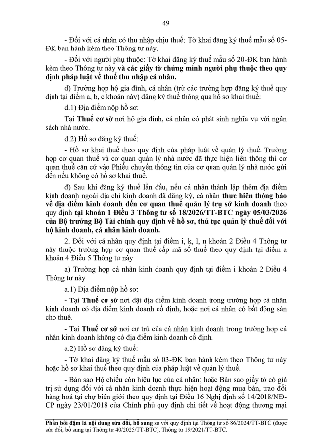 TOÀN VĂN: Dự thảo Thông tư về đăng ký thuế- Ảnh 49.