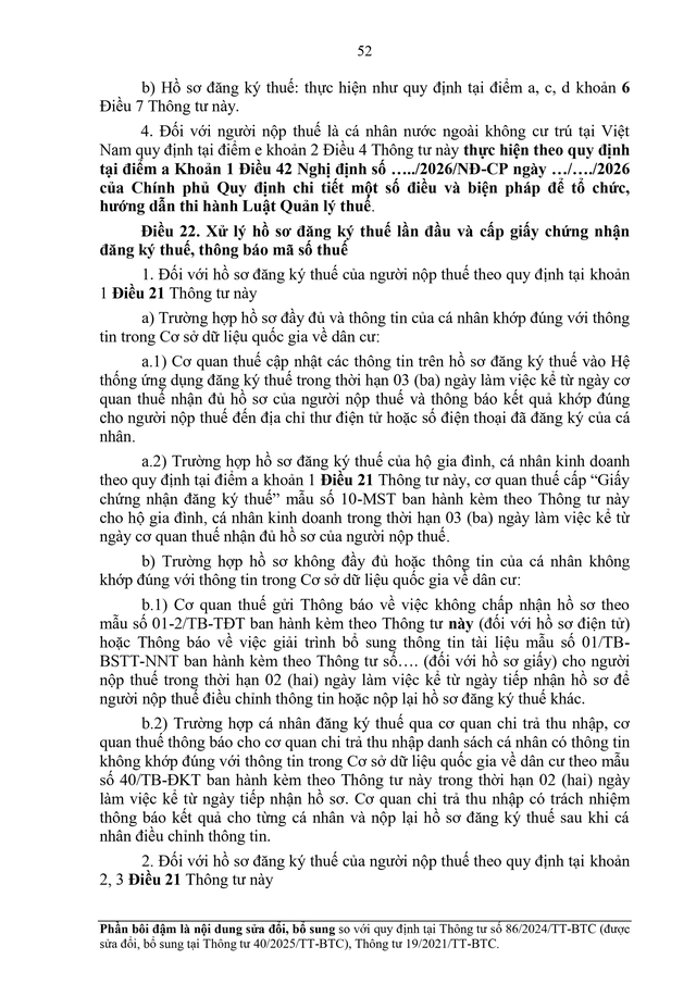 TOÀN VĂN: Dự thảo Thông tư về đăng ký thuế- Ảnh 52.