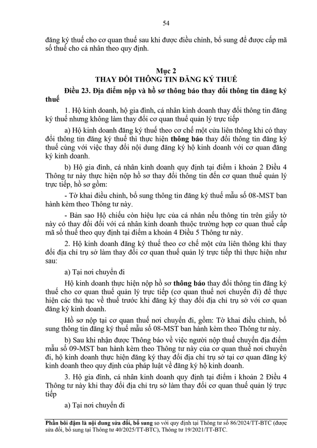 TOÀN VĂN: Dự thảo Thông tư về đăng ký thuế- Ảnh 54.