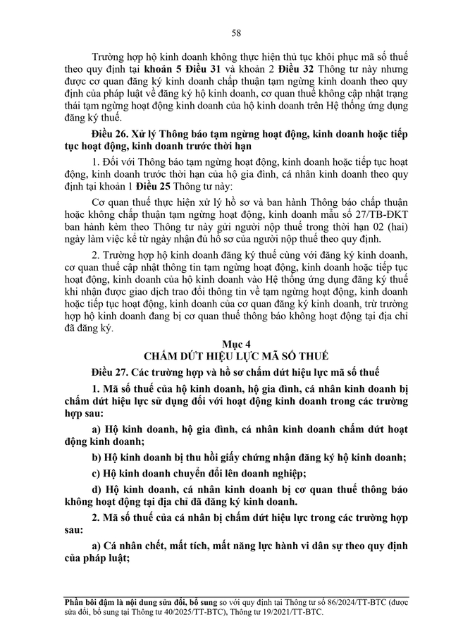 TOÀN VĂN: Dự thảo Thông tư về đăng ký thuế- Ảnh 58.