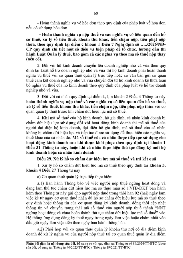 TOÀN VĂN: Dự thảo Thông tư về đăng ký thuế- Ảnh 60.