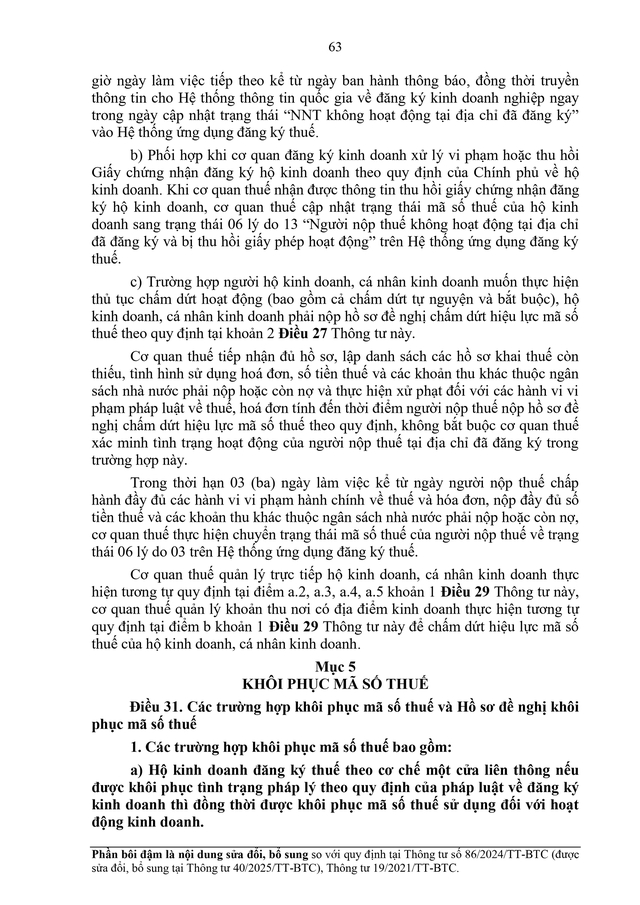 TOÀN VĂN: Dự thảo Thông tư về đăng ký thuế- Ảnh 63.