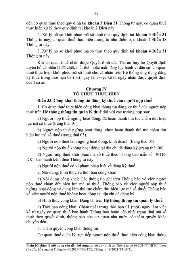 TOÀN VĂN: Dự thảo Thông tư về đăng ký thuế- Ảnh 65.