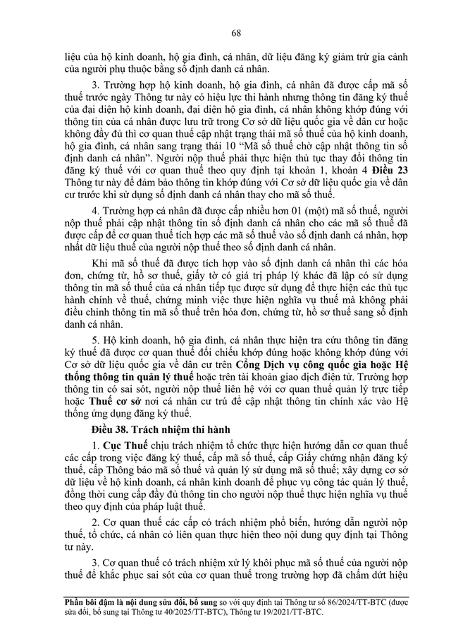 TOÀN VĂN: Dự thảo Thông tư về đăng ký thuế- Ảnh 68.