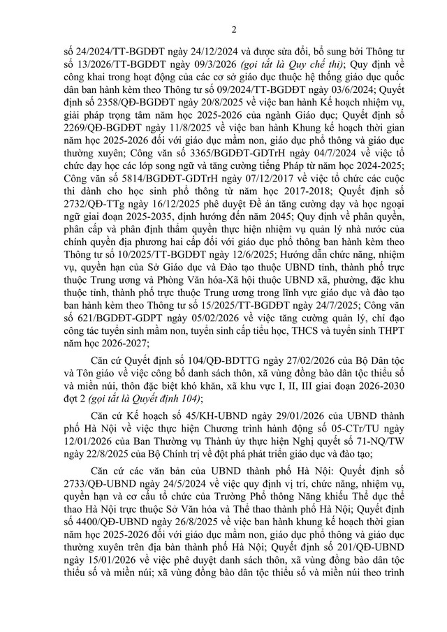 Hướng dẫn tuyển sinh vào lớp 10 trung học phổ thông năm học 2026-2027 của TP Hà Nội- Ảnh 3.