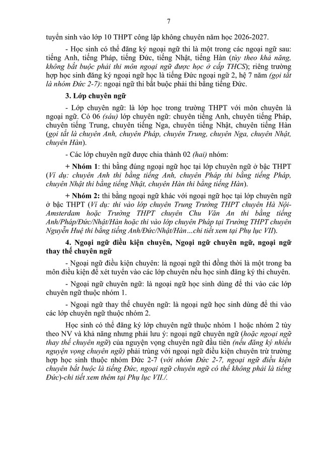 Hướng dẫn tuyển sinh vào lớp 10 trung học phổ thông năm học 2026-2027 của TP Hà Nội- Ảnh 27.