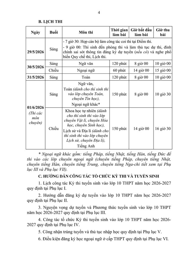 Hướng dẫn tuyển sinh vào lớp 10 trung học phổ thông năm học 2026-2027 của TP Hà Nội- Ảnh 5.