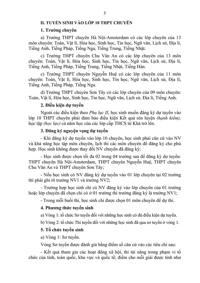 Hướng dẫn tuyển sinh vào lớp 10 trung học phổ thông năm học 2026-2027 của TP Hà Nội- Ảnh 32.