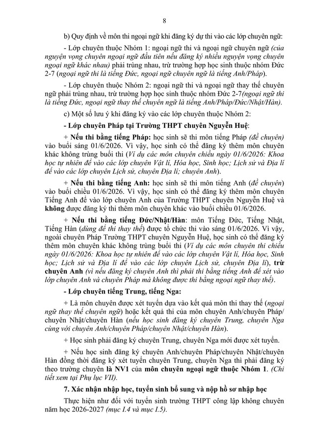 Hướng dẫn tuyển sinh vào lớp 10 trung học phổ thông năm học 2026-2027 của TP Hà Nội- Ảnh 35.