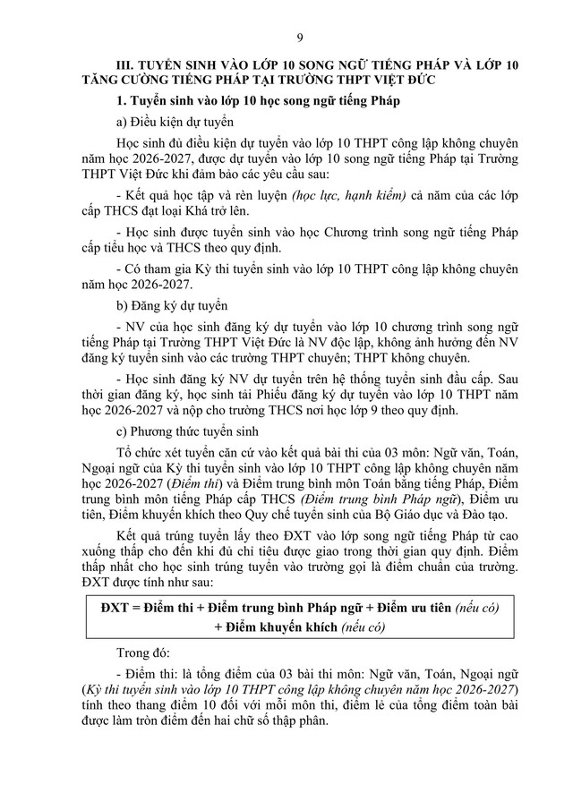 Hướng dẫn tuyển sinh vào lớp 10 trung học phổ thông năm học 2026-2027 của TP Hà Nội- Ảnh 36.