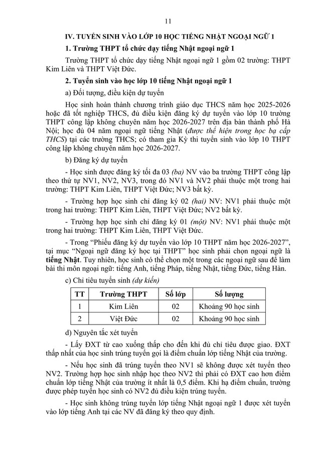 Hướng dẫn tuyển sinh vào lớp 10 trung học phổ thông năm học 2026-2027 của TP Hà Nội- Ảnh 38.