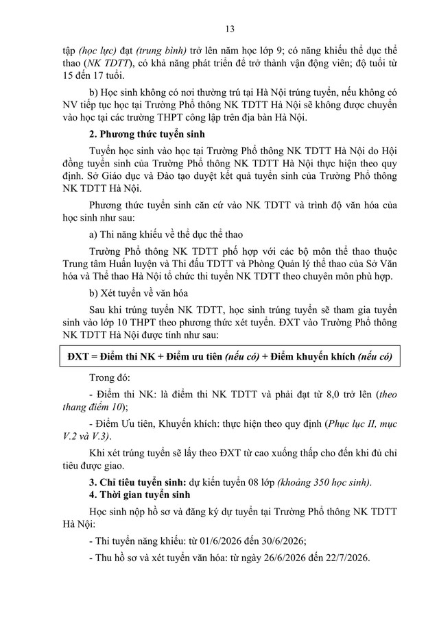 Hướng dẫn tuyển sinh vào lớp 10 trung học phổ thông năm học 2026-2027 của TP Hà Nội- Ảnh 40.
