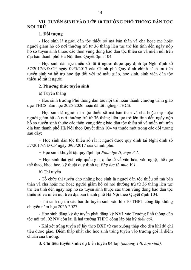 Hướng dẫn tuyển sinh vào lớp 10 trung học phổ thông năm học 2026-2027 của TP Hà Nội- Ảnh 41.