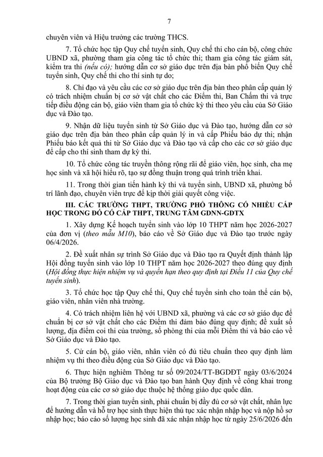 Hướng dẫn tuyển sinh vào lớp 10 trung học phổ thông năm học 2026-2027 của TP Hà Nội- Ảnh 8.
