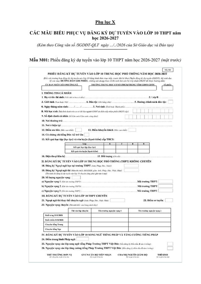 Hướng dẫn tuyển sinh vào lớp 10 trung học phổ thông năm học 2026-2027 của TP Hà Nội- Ảnh 62.