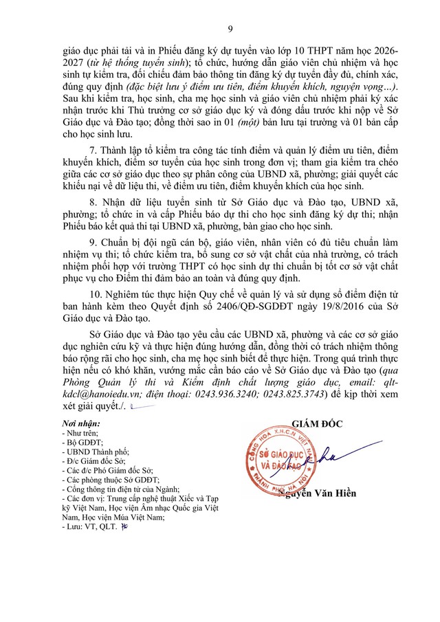 Hướng dẫn tuyển sinh vào lớp 10 trung học phổ thông năm học 2026-2027 của TP Hà Nội- Ảnh 10.