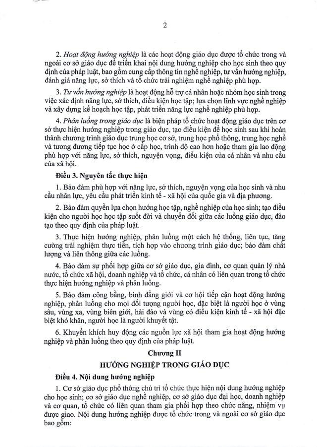 TOÀN VĂN: Thông tư 16/2026/TT-BGDĐT quy định về hướng nghiệp và phân luồng trong giáo dục- Ảnh 3.
