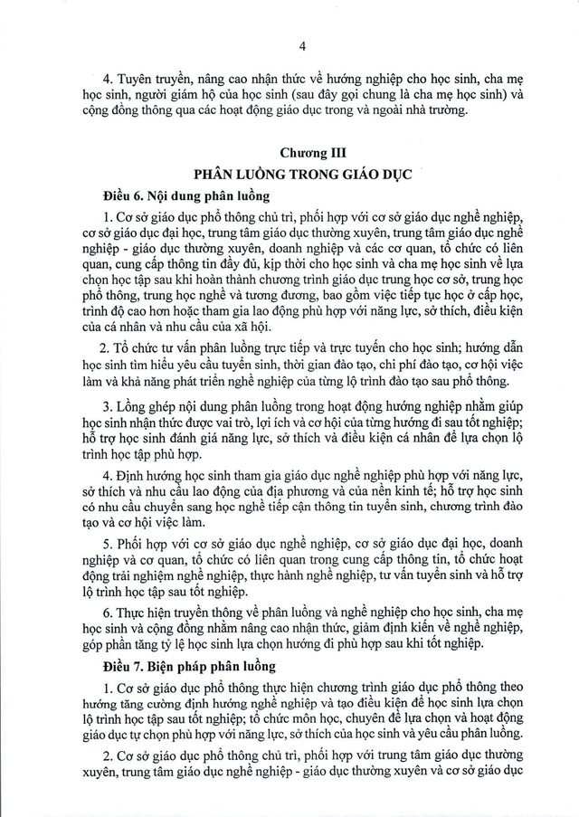 TOÀN VĂN: Thông tư 16/2026/TT-BGDĐT quy định về hướng nghiệp và phân luồng trong giáo dục- Ảnh 5.