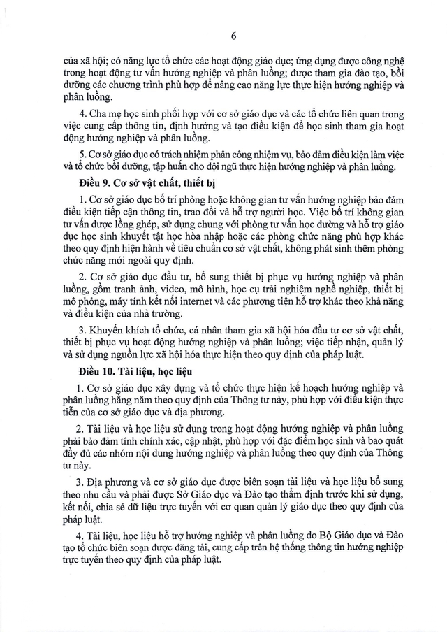 TOÀN VĂN: Thông tư 16/2026/TT-BGDĐT quy định về hướng nghiệp và phân luồng trong giáo dục- Ảnh 7.
