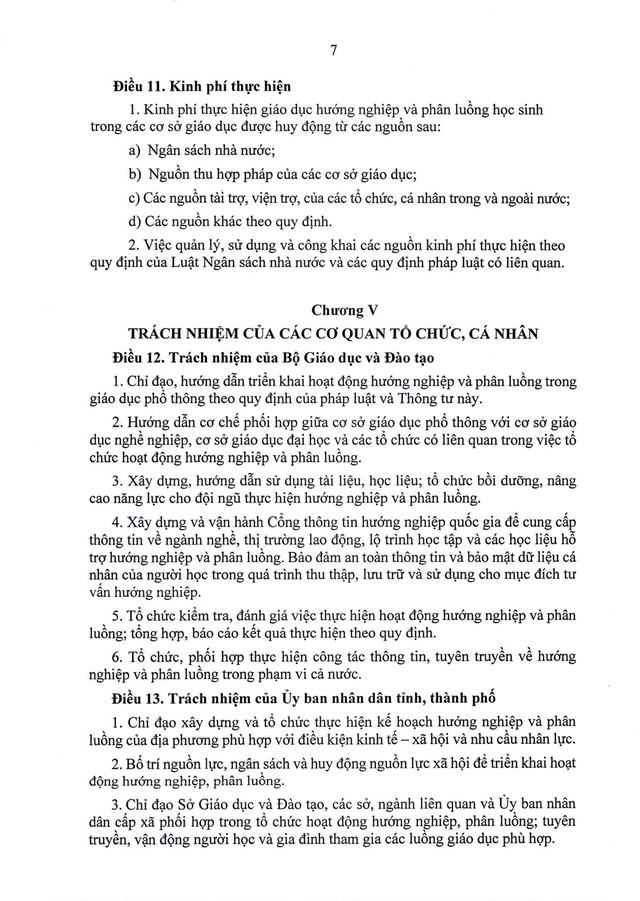 TOÀN VĂN: Thông tư 16/2026/TT-BGDĐT quy định về hướng nghiệp và phân luồng trong giáo dục- Ảnh 8.