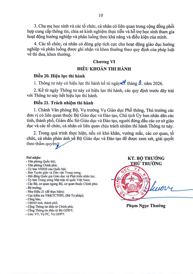 TOÀN VĂN: Thông tư 16/2026/TT-BGDĐT quy định về hướng nghiệp và phân luồng trong giáo dục- Ảnh 11.