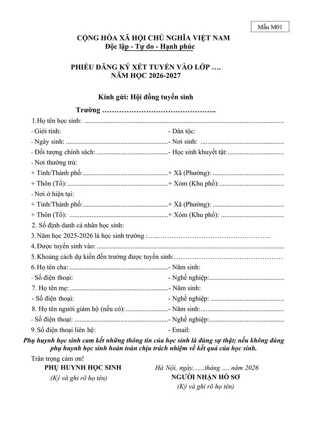 Hướng dẫn tuyển sinh vào các trường mầm non, lớp 1 và lớp 6 của Hà Nội- Ảnh 21.