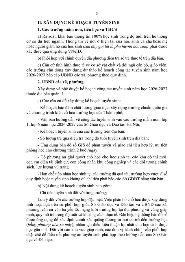 Hướng dẫn tuyển sinh vào các trường mầm non, lớp 1 và lớp 6 của Hà Nội- Ảnh 6.