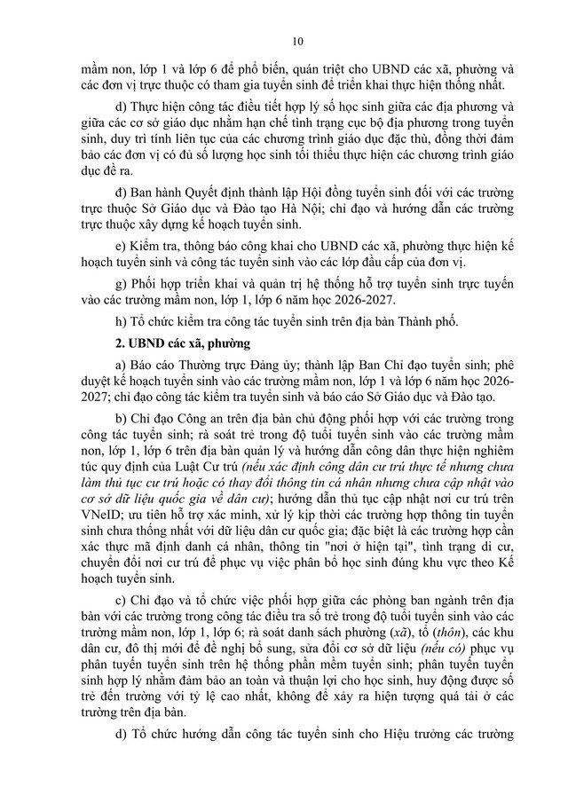 Hướng dẫn tuyển sinh vào các trường mầm non, lớp 1 và lớp 6 của Hà Nội- Ảnh 13.