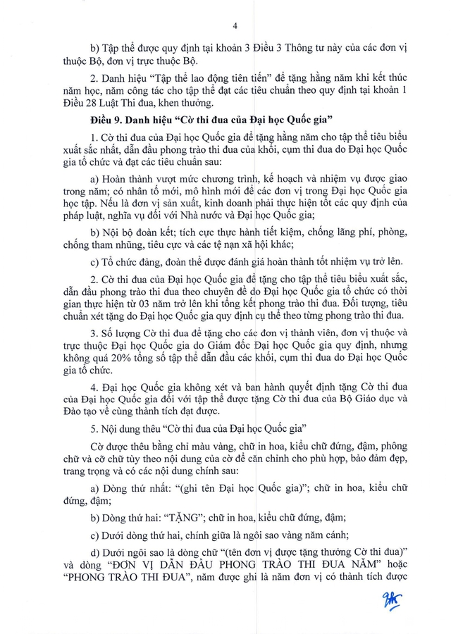 TOÀN VĂN: Thông tư 07/2026/TT-BGDĐT về lĩnh vực thi đua, khen thưởng với ngành Giáo dục- Ảnh 5. TOÀN VĂN: Thông tư 07/2026/TT-BGDĐT về lĩnh vực thi đua, khen thưởng với ngành Giáo dục- Ảnh 5.