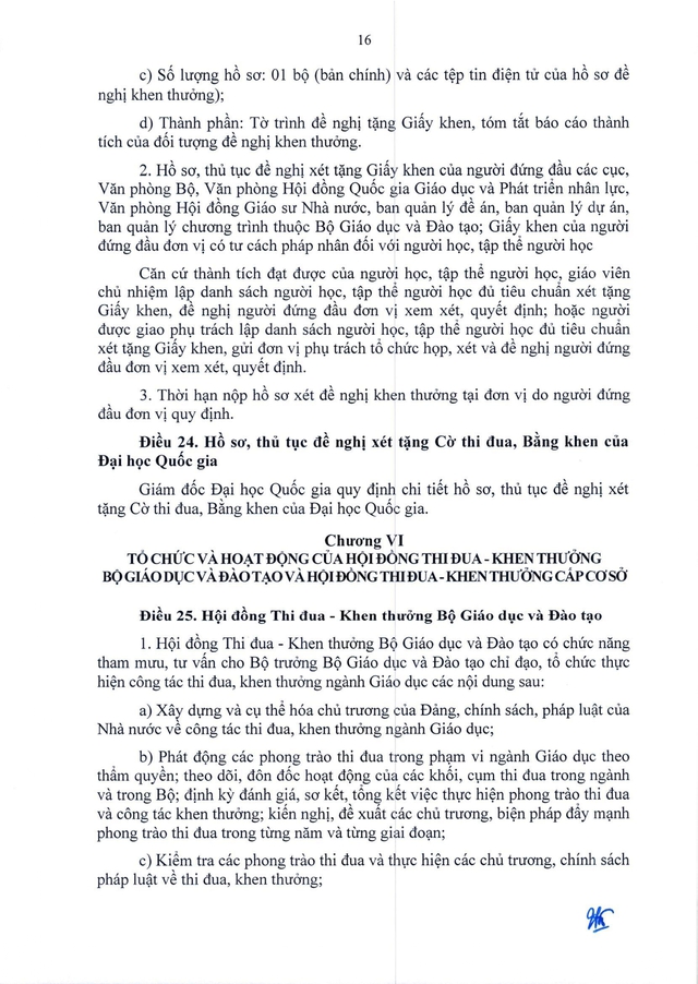 TOÀN VĂN: Thông tư 07/2026/TT-BGDĐT về lĩnh vực thi đua, khen thưởng với ngành Giáo dục- Ảnh 17. TOÀN VĂN: Thông tư 07/2026/TT-BGDĐT về lĩnh vực thi đua, khen thưởng với ngành Giáo dục- Ảnh 17.